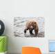 Grizzly bear fishing for sockeye salmon at Brooks Falls Wall Mural