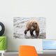 Grizzly bear fishing for sockeye salmon at Brooks Falls Wall Mural