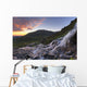 Scenic sunset view of a waterfall at Summit Lake State Recreation Site Wall Mural