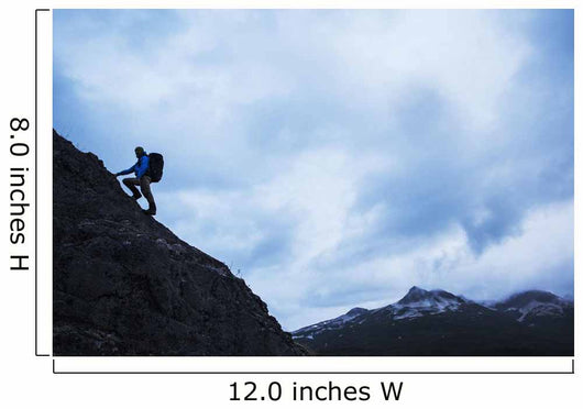 Swiss biologist and photographer climbing Wall Mural