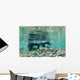 Underwater view of Coastal Brown Bear wading Wall Mural
