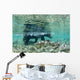Underwater view of Coastal Brown Bear wading Wall Mural