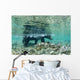 Underwater view of Coastal Brown Bear wading Wall Mural