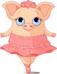Pig Ballerina Wall Decal
