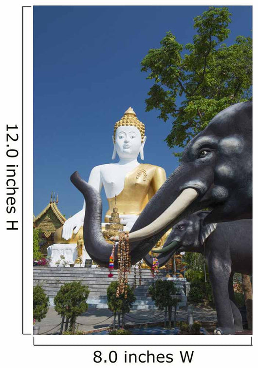 Wat Doi Kham Temple Buddha Wall Mural