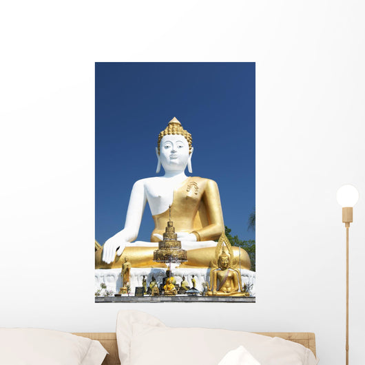 Wat Doi Kham Temple Buddha Wall Mural