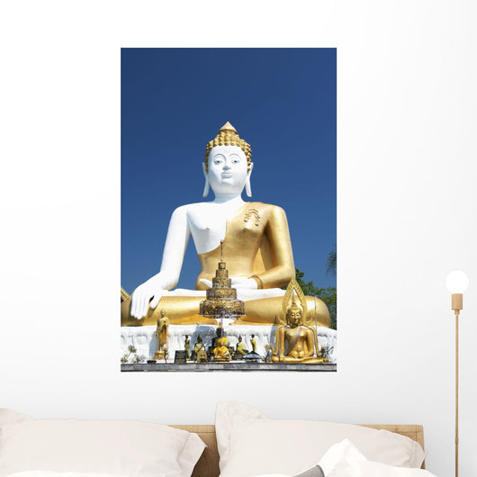 Wat Doi Kham Temple Buddha Wall Mural