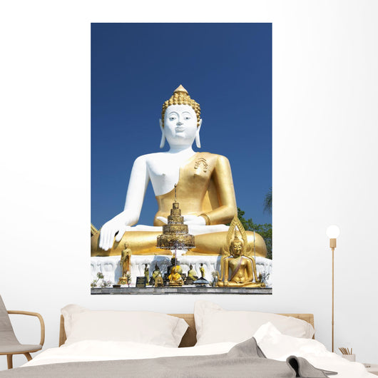 Wat Doi Kham Temple Buddha Wall Mural