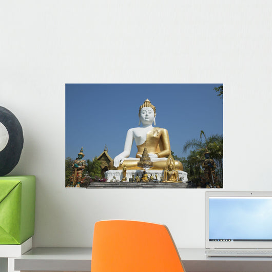 Wat Doi Kham Temple Buddha Wall Mural