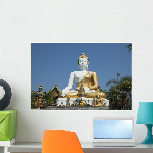 Wat Doi Kham Temple Buddha Wall Mural