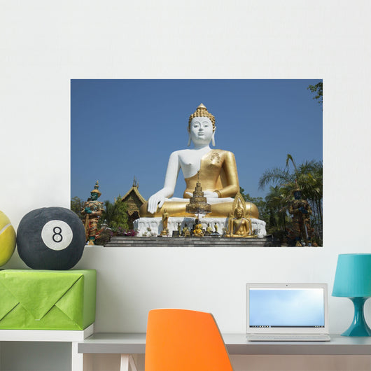Wat Doi Kham Temple Buddha Wall Mural