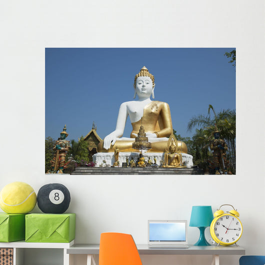 Wat Doi Kham Temple Buddha Wall Mural