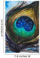 Artwork showing the detail of a colourful bird feather Wall Mural
