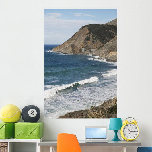 Big Creek Bridge from California Route 1 on the Big Sur Coast Wall Mural