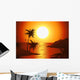 Dusk on the beach Wall Mural