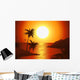 Dusk on the beach Wall Mural