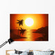 Dusk on the beach Wall Mural