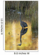 Great Blue Heron fishing in Costello Creek, Algonquin Park Wall Mural