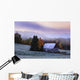Rustic house among autumn colors at dawn Wall Mural