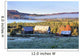 Rustic buildings and barn among autumn colors at sunrise Wall Mural