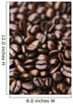 Medium dark roast Kona coffee beans close up Wall Mural