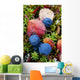 Close up of blueberries amongst fall tundra plants and leaves Wall Mural