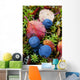 Close up of blueberries amongst fall tundra plants and leaves Wall Mural