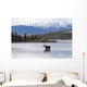 A cow moose stands Wall Mural