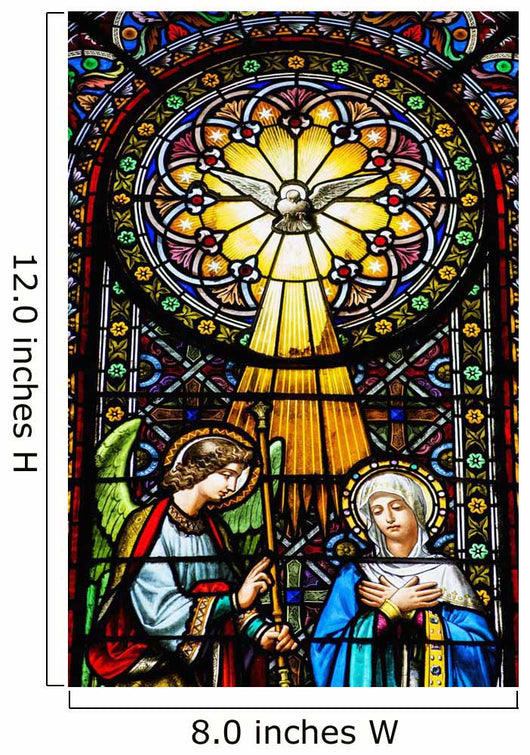 Colourful stained glass windows in the Benedictine Abbey Wall Mural