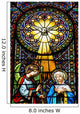 Colourful stained glass windows in the Benedictine Abbey Wall Mural