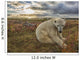 Polar bear sitting in the grass along the shorline of Hudson Bay Wall Mural