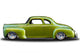 Green Plymouth Deluxe Coupe Wall Decal