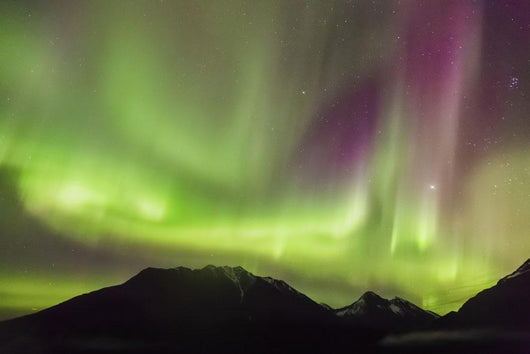 Northern Lights in the sky above Moose Pass Wall Mural