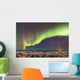 Northern Lights in the sky above the snow covered mudflats of Knik Arm Wall Mural