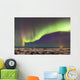 Northern Lights in the sky above the snow covered mudflats of Knik Arm Wall Mural