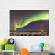 Northern Lights in the sky above the snow covered mudflats of Knik Arm Wall Mural