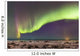 Northern Lights in the sky above the snow covered mudflats of Knik Arm Wall Mural
