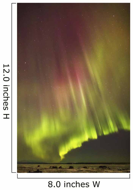 Northern Lights in the sky above the snow covered mudflats of Knik Arm Wall Mural