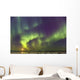 Northern Lights and moon Wall Mural
