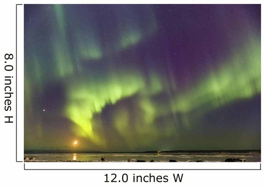 Northern Lights and moon Wall Mural