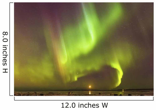 Northern Lights and moon Wall Mural