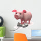 3D Piggy Video Gamer Wall Decal