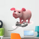 3D Piggy Video Gamer Wall Decal