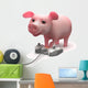 3D Piggy Video Gamer Wall Decal