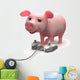 3D Piggy Video Gamer Wall Decal