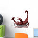 Glassy Red Scorpion Wall Decal