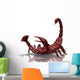 Glassy Red Scorpion Wall Decal
