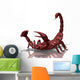 Glassy Red Scorpion Wall Decal