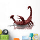 Glassy Red Scorpion Wall Decal
