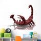 Glassy Red Scorpion Wall Decal